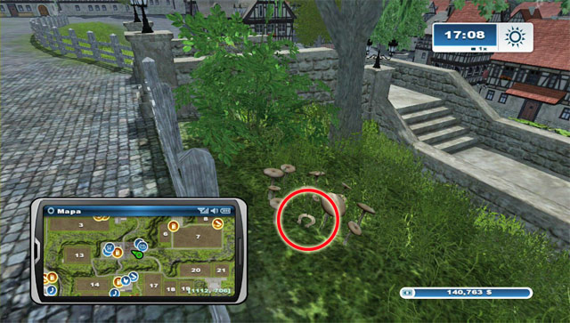 South of the town, a bit on the side, there's a large house - Area E: horseshoes #45-#61 - Horseshoes - Farming Simulator 2013 - Game Guide and Walkthrough