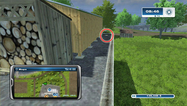 At the back of the Farm Shop there's a shelter - Area G: horseshoes #74-#89 - Horseshoes - Farming Simulator 2013 - Game Guide and Walkthrough