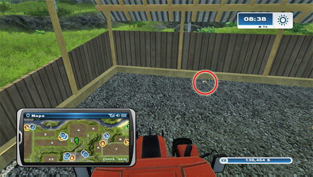 The horseshoe lies below a shelter south of field 4 - Area G: horseshoes #74-#89 - Horseshoes - Farming Simulator 2013 - Game Guide and Walkthrough
