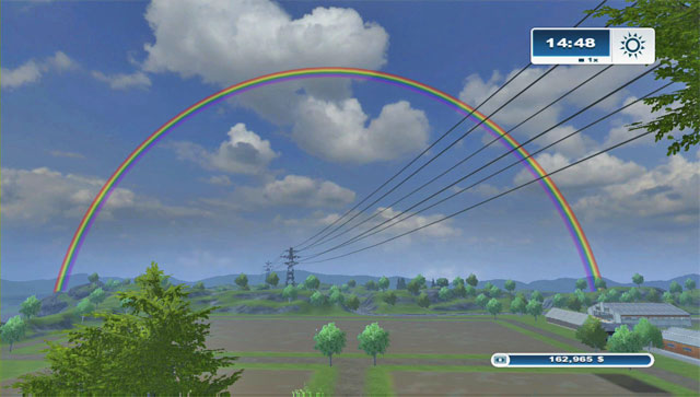 When the sun comes up, look around the sky for a rainbow. - Prize for the horseshoes - Horseshoes - Farming Simulator 2013 - Game Guide and Walkthrough