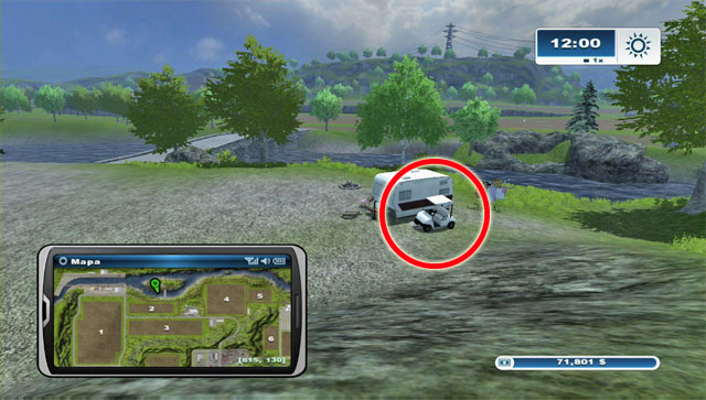 The last golf cart is in the north, on an island - Golf carts - Farming Simulator 2013 - Game Guide and Walkthrough