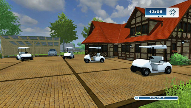 There are four golf carts available in the game - Golf carts - Farming Simulator 2013 - Game Guide and Walkthrough