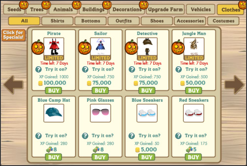 Some clothes are not so cheap - Character looks - Basics - FarmVille - Game Guide and Walkthrough