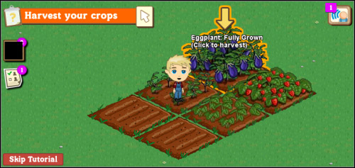 You start your game with small, limited plot sown with grass - Tutorial - Basics - FarmVille - Game Guide and Walkthrough