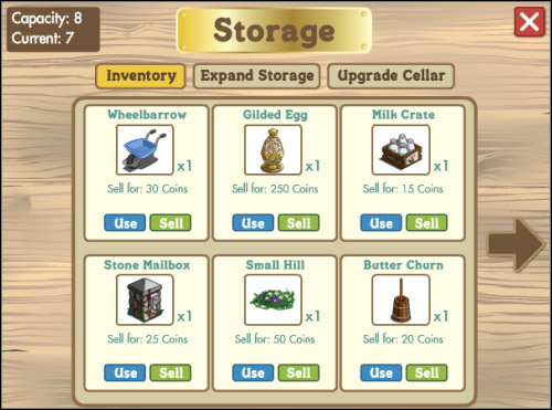 We may need them someday ... - Storages - Buildings - FarmVille - Game Guide and Walkthrough