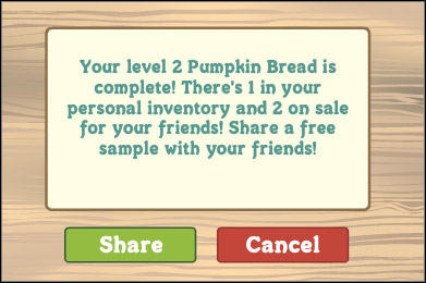You can bake the 2nd level pumpkin bread now - Crafting - p. 2 - Buildings - FarmVille - Game Guide and Walkthrough