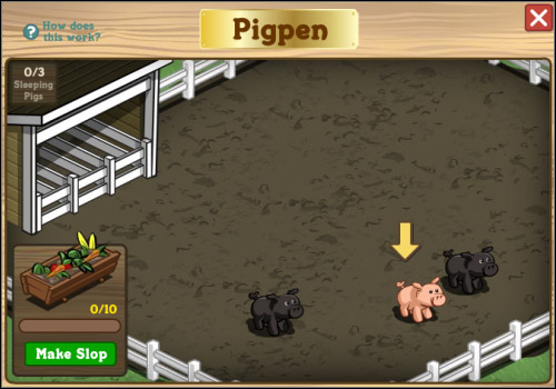 Pigs love mud - Pigpen - Buildings - FarmVille - Game Guide and Walkthrough