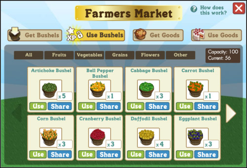 Checking bushels - Farmer's market - Others - FarmVille - Game Guide and Walkthrough