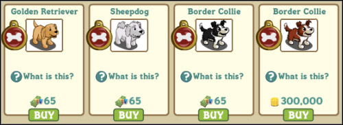 There are many of dogs to choose - Dogs - Others - FarmVille - Game Guide and Walkthrough