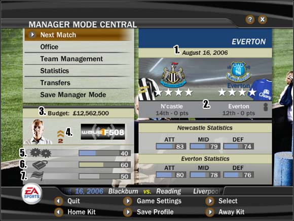 1 - In the club - Manager Mode - FIFA 07 - Game Guide and Walkthrough