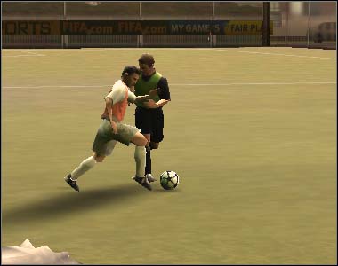 Holding [D] (or [S], in new configuration) results in a conservative tackle - Defence and fouls - Movement on the pitch - FIFA 07 - Game Guide and Walkthrough