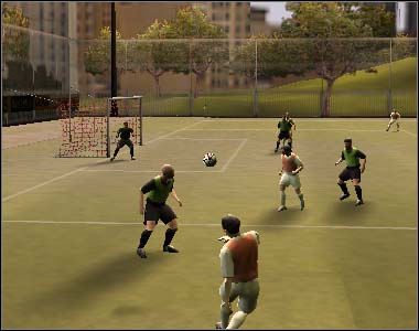 Double-clicking [A] (or [D], if we use new configuration) leads to a typical pass - the ball rolls on the pitch, right into the box - Crosses - Movement on the pitch - FIFA 07 - Game Guide and Walkthrough