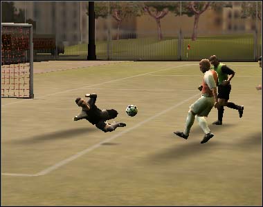 If rival goalkeeper often performs charges, try to kick the ball over him - Shots on target - Movement on the pitch - FIFA 07 - Game Guide and Walkthrough