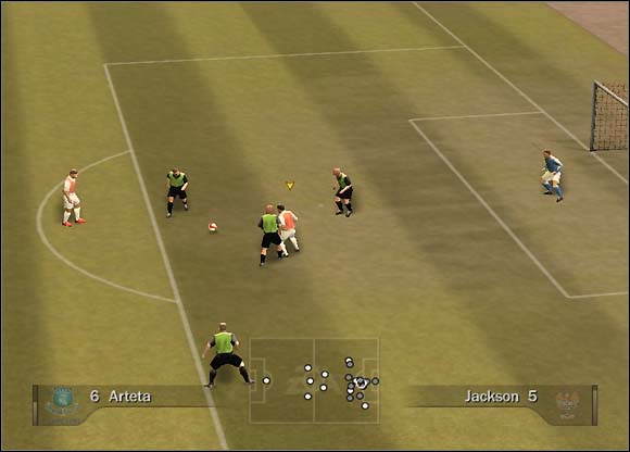 After the through ball, forwarder starts to run towards rival's goal - Through balls - Tactical solutions and tips - FIFA 07 - Game Guide and Walkthrough