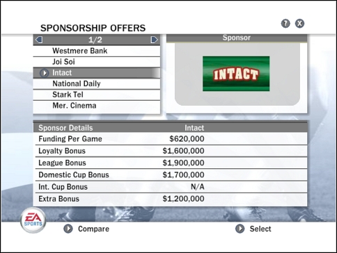 Read offers carefully. Every sponsor has different suggestions. - Sponsorship - Manager mode - FIFA 08 - Game Guide and Walkthrough