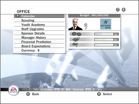 Calendar - main source about all matches dates - Office - Calendar - Manager mode - FIFA 08 - Game Guide and Walkthrough