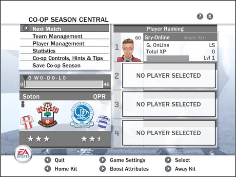 Main option screen in Be a Pro mode is similar to Manager mode - Beginning - Be a Pro - FIFA 08 - Game Guide and Walkthrough
