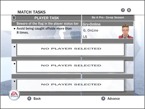 Before a match you'll receive 2 objectives - Before match - Be a Pro - FIFA 08 - Game Guide and Walkthrough