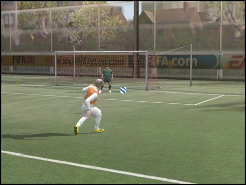 Other way to score a goal is a technique shot - Shots on target - Controls - FIFA 08 - Game Guide and Walkthrough