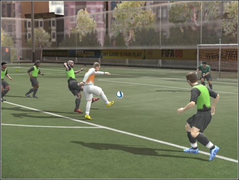 First method to defeat rival goalkeeper is based on power - Shots on target - Controls - FIFA 08 - Game Guide and Walkthrough