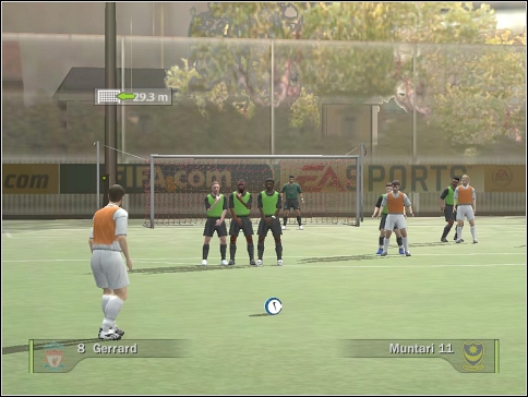 Look at screen above - Free kicks, penalties - Controls - FIFA 08 - Game Guide and Walkthrough