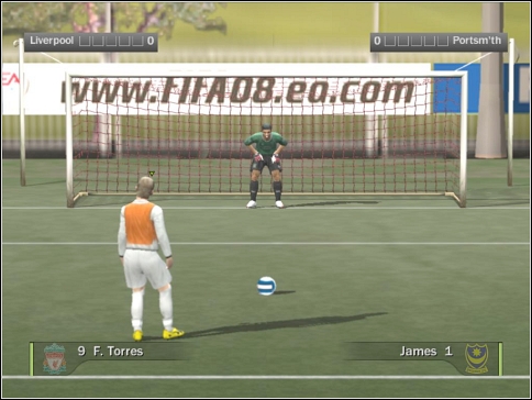 If you're playing as a goalkeeper, use arrows to dash - Free kicks, penalties - Controls - FIFA 08 - Game Guide and Walkthrough