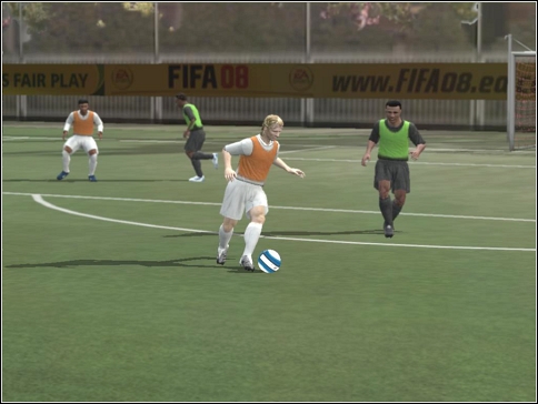 When you receive the ball press [Shift] + direction - Useful moves - Controls - FIFA 08 - Game Guide and Walkthrough