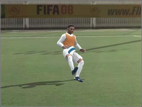 Ball over player- receive the ball and [Shift] + rear + up + front - Useful moves - Controls - FIFA 08 - Game Guide and Walkthrough