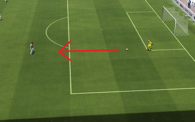 Resuming the game with a pass is the easiest way of passing the ball to the player closest to the goalkeeper and at the same time making sure that the ball doesn't end up in the enemy's possession after a lost header fight - Goalkeeper - resuming the game - Defense - FIFA 14 - Game Guide and Walkthrough