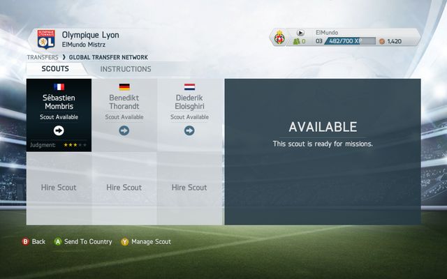 From now on the basic of your activity on the transfer market is scouting - using it you can find players which match your requirements - Transfers and the global transfer network - Manager career - FIFA 14 - Game Guide and Walkthrough