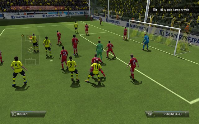 When the match is about to end soon with an unfavorable result for your team and a corner happens to occur, you should try to take the goalkeeper to the other side of the field and back up the other players in the penalty zone - Playing as a goalkeeper - Player career - FIFA 14 - Game Guide and Walkthrough