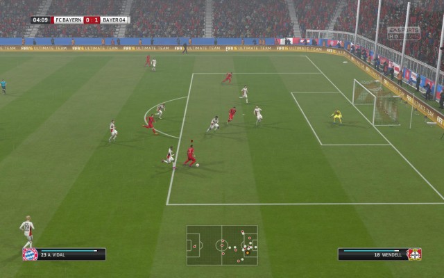 If you have completely no idea on how to form a directly threatening situation at the opponents goal, then there is no point in mulling over your options - simply, play the ball to the side and send it, immediately, towards the penalty area - How to finish the current action? - Attack - FIFA 16 - Game Guide and Walkthrough