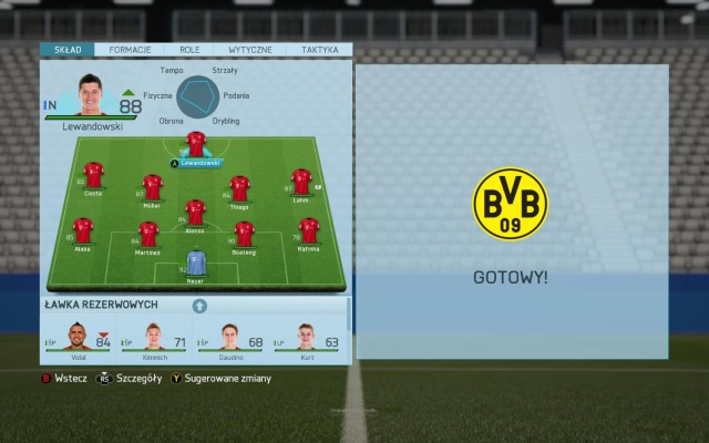 On the squad screen, you can perform actions you deem necessary, such as reshuffling the initial line-up - Squad - Team management - FIFA 16 - Game Guide and Walkthrough