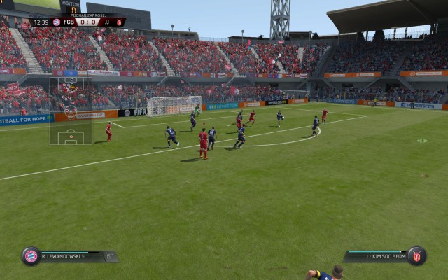 On of the most important ways to score a goal, is find a convenient position that allows you to take goal shot after free kick or corner kick by your teammate - Field players - How to play as a single player? - FIFA 16 - Game Guide and Walkthrough