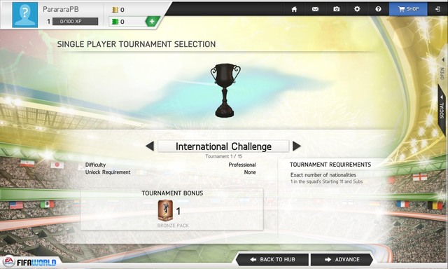 One of the available tournaments - Modes - FIFA Ultimate Team - FIFA World - Game Guide and Walkthrough