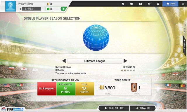 Here, similarly to the Online Seasons mode, you climb a 10-level division ladder, playing against teams controlled by the computer - Modes - FIFA Ultimate Team - FIFA World - Game Guide and Walkthrough