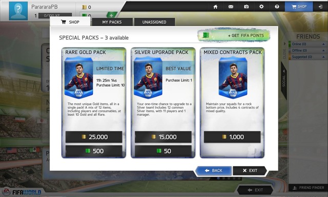 Cards can be bought in the Shop or on the Transfer Market - FIFA Ultimate Team Card Packs - FIFA World - Game Guide and Walkthrough