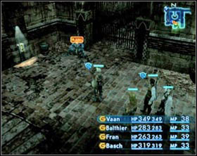 Starting from the left side: Gate Switchboard, Burrogh, gate. - Barheim Passage - Part I - Final Fantasy XII - Game Guide and Walkthrough