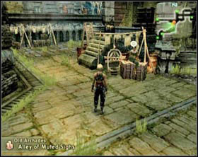You'll see two guards on the stairs [screen 1] - Old Archades - Part II - Final Fantasy XII - Game Guide and Walkthrough