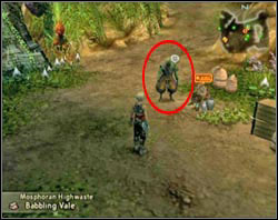 The petitioner on this one is Va'Kansa, which can be found standing near the seller in Mosphoran Highwaste - Braegh (rank IV) - Ordinary hunt notices - Final Fantasy XII - Game Guide and Walkthrough