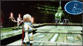 As a Lightning go left and kill two Ghouls that are guarding the chest with Power Wristband [2] - Walkthrough - Chapter II - Walkthrough - Final Fantasy XIII - Game Guide and Walkthrough