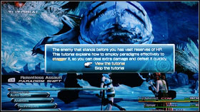 After a short cut scene [1] you will have to fight with the enemy from the tutorial - Walkthrough - Chapter III - Walkthrough - Final Fantasy XIII - Game Guide and Walkthrough