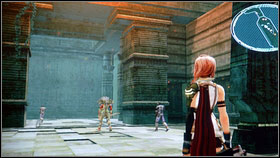 On the other side of the square there is another chest guarded by some soldiers [1] - Walkthrough - Chapter III - Walkthrough - Final Fantasy XIII - Game Guide and Walkthrough