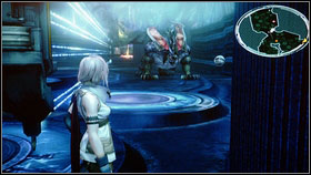 Before you will go further, turn round and get close to the barrier [1] - Walkthrough - Chapter V - Walkthrough - Final Fantasy XIII - Game Guide and Walkthrough