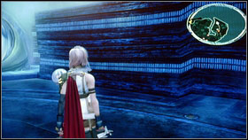 The main path is leading left, but on the right you will find a Feral Behemotha [1] with some guards - Walkthrough - Chapter V - Walkthrough - Final Fantasy XIII - Game Guide and Walkthrough