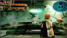 When you will get to the second elevator, use the mechanism on the left [1] - Walkthrough - Chapter VII - Walkthrough - Final Fantasy XIII - Game Guide and Walkthrough