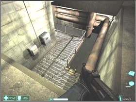 The entrance is on the left - you need to crouch to go through between the pipes - [Interval 03-C] Bad Water - First Encounter Assault Recon - Game Guide and Walkthrough