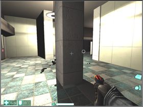 On the right, next to the elevators there are two ordinary soldiers and a heavy armored one - [Interval 06-C] Afterimage - First Encounter Assault Recon - Game Guide and Walkthrough