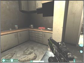 In the farther room, on the left you'll find a Medkit next to the bed, and in the kitchen (where the soldiers were standing) you'll find another Medkit - [Interval 08-A] Urban Decay - First Encounter Assault Recon - Game Guide and Walkthrough