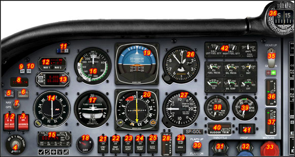 Main panel. - Cockpit - Exemplary flight: Mooney Bravo - Flight Simulator X - Game Guide and Walkthrough